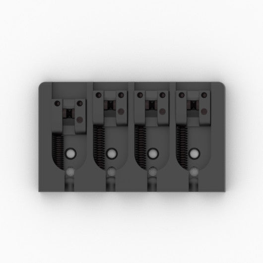 A-Style 4-String Bass Bridge, Black, .750" String Spacing