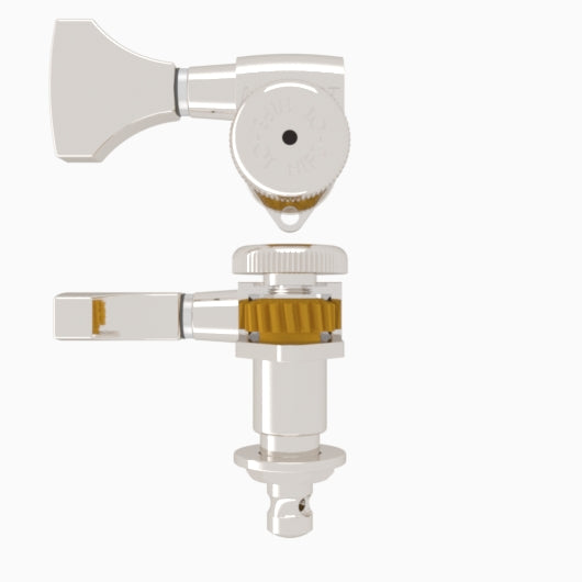 Hipshot Grip Lock Open Gear Locking Tuners 6 In-Line Right Handed Chrome Hs - Foto 7