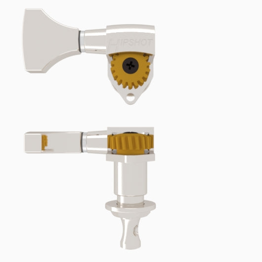 Hipshot Grip-lock Open Gear 6 In-line Staggered Chrome UMP | Reverb - Foto 10