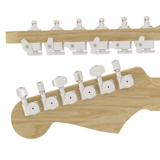 Guitar Tuner Upgrade Kit Fender Directrofit Nickel Bass Staggered Post
